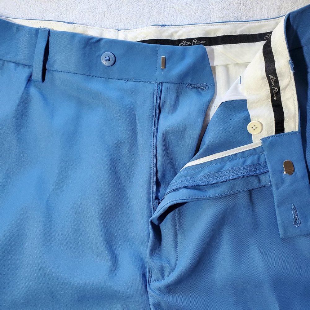 ALAN FLUSSER GOLF Blue Men's Pants, 38W x 32L - Picture 3 of 7